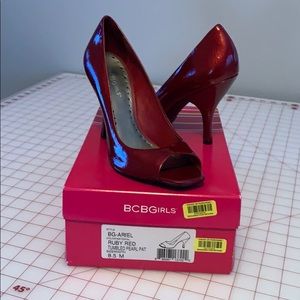 BCGirls Ruby Red Peep Toes